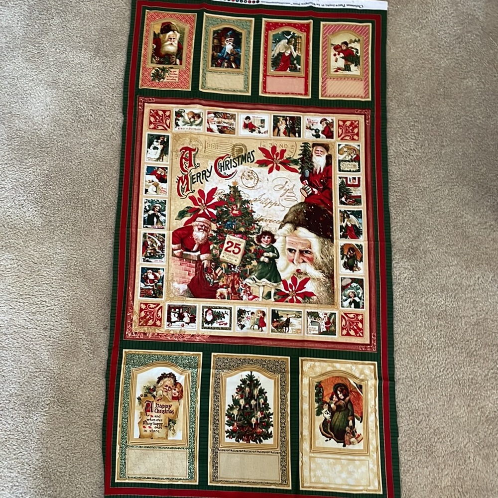 Quilting Panel Christmas Past Wilmington Prints NWOT